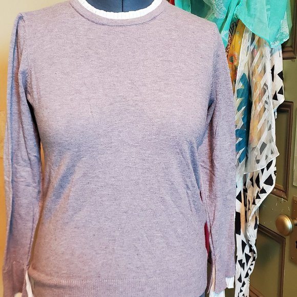 Heathered Purple Mock Neck Sweater - Picture 1 of 2